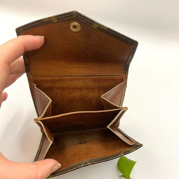 Louis Vuitton Bifold Vintage Square Elise Monogram Wallet Double Sided 0394 - Picture 7 of 12